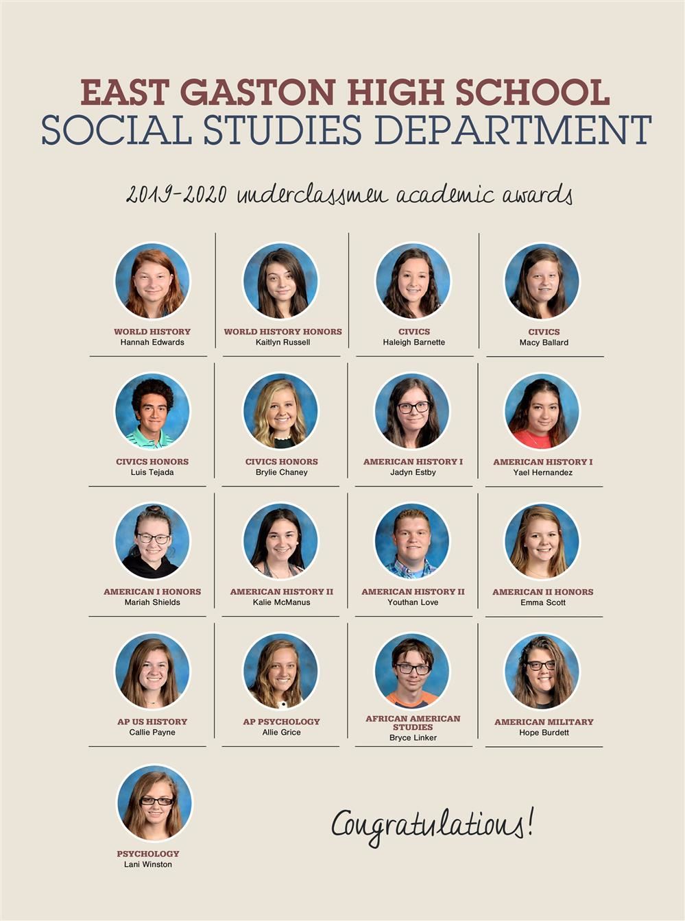 Academic Awards - Social Studies